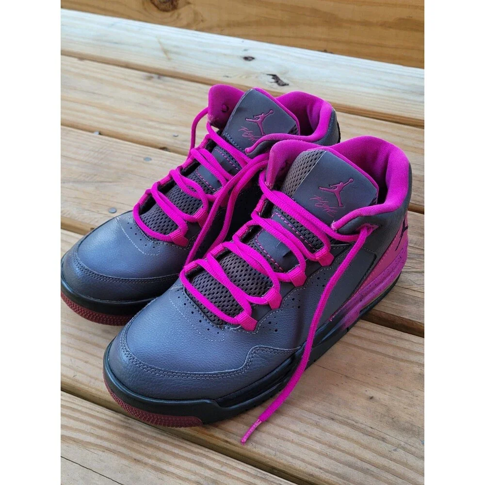 Jordan Flight Origin 2 GG Grey Fuchsia Pink Black 718075-006 Size 7